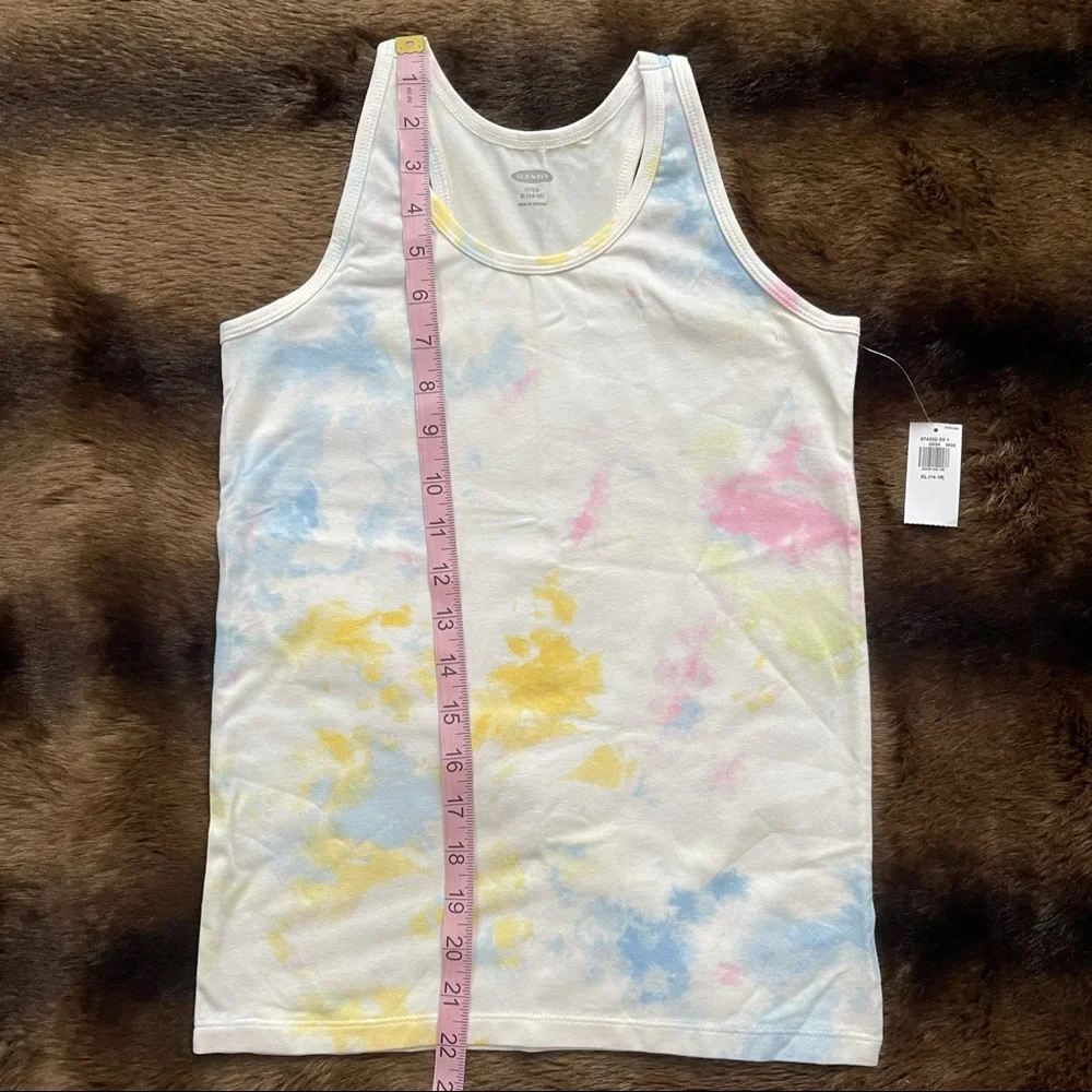Old Navy Girl’s Rainbow Tie-Dye Racerback Tank Size XL